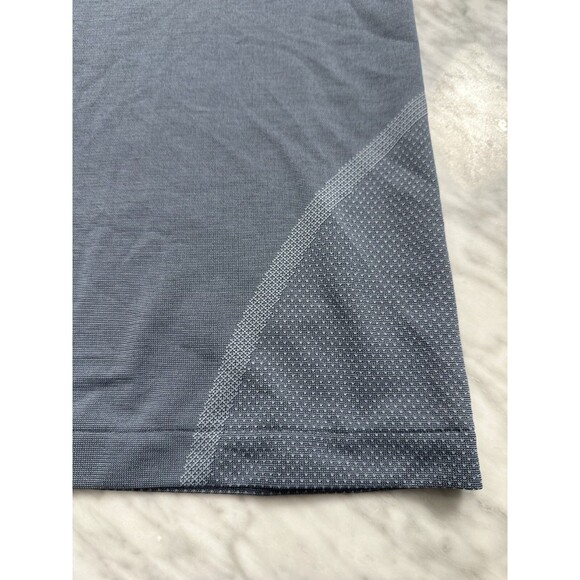 Under Armour UA Rush Men's Jersey Medium Fitted Seamless Legacy Blue running - Picture 6 of 8